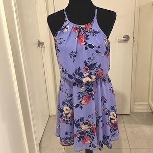 ARDENE, Lilac Floral Short Summer Dress, Size Medium